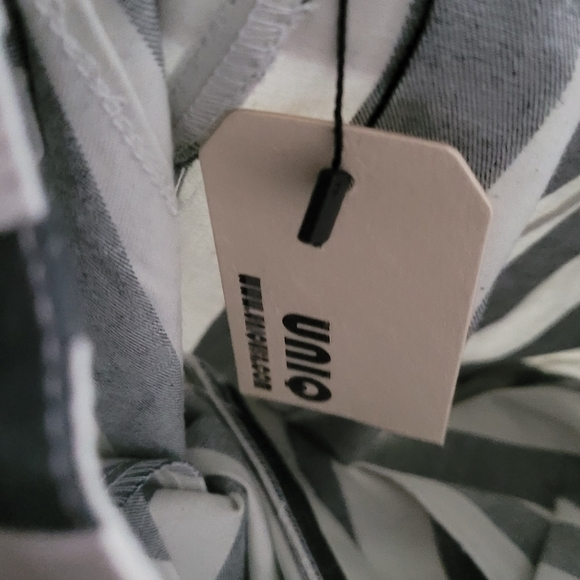 NWT Black Striped High Rise Belted Ankle Pants Size M - Picture 9 of 12